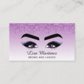 Carte De Visite Purple Eyes Parties scintillant Drivers Beauté (Devant)