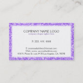 Carte De Visite Purple Faux Parties scintillant Design moderne (Dos)