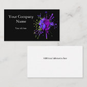 Carte De Visite purple flowers card (Devant / Derrière)