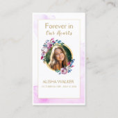 Carte De Visite Purple Forever dans nos coeurs Funeral Prayer Card (Devant)
