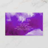 Carte De Visite Purple Fumée et Neon Nail Artist Nail Tech (Dos)