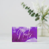 Carte De Visite Purple Fumée et Neon Nail Artist Nail Tech (Debout devant)
