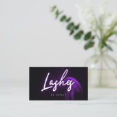 Carte De Visite Purple Fumée Neon Lashes (Debout devant)