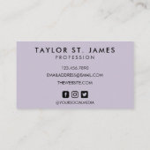 Carte De Visite Purple Geode Crystal Modern (Dos)