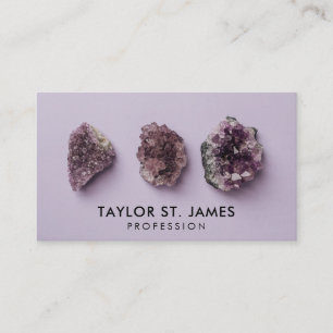 Carte De Visite Purple Geode Crystal Modern 