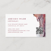 Carte De Visite Purple Gold Art Moderne Liquide Aquarelle d'encre (Dos)