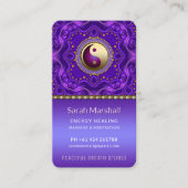 Carte De Visite Purple Gold Mandala Tranquille Balance Holistique (Devant)