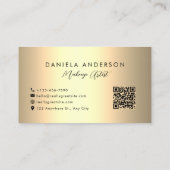 Carte De Visite Purple Gold & Parties scintillant Luxe Glam QR Cod (Dos)