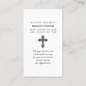 Carte De Visite Purple Green Yellow Blue Sympathy Card (Dos)