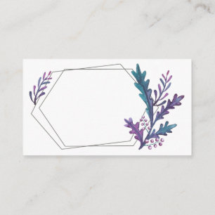 Carte De Visite Purple Greenery Aquarelle Tags cadeaux