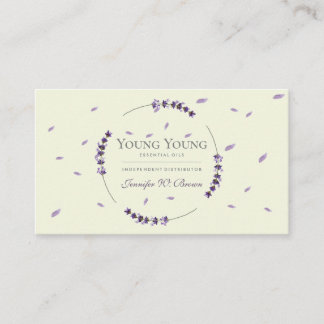Carte De Visite Purple Lavender Circle Framed Essential Oils