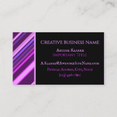 Carte De Visite Purple Lilac Stripes Stripe Dynamic Design Stylish (Dos)
