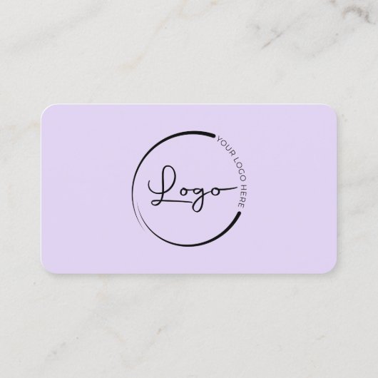 Carte De Visite Purple Logo QR Code Professional (Dos)