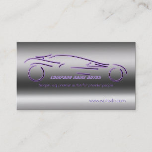 Carte De Visite Purple Luxury Sportscar, acier, vente automobile