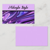 Carte De Visite Purple Magenta Style de beauté adaptable (Devant / Derrière)