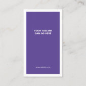 Carte De Visite Purple minimaliste moderne (Dos)