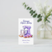 Carte De Visite Purple Mixer Bread Bakery Pastry Chef (Debout devant)