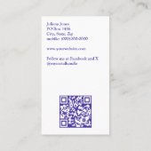 Carte De Visite Purple Mixer Bread Bakery Pastry Chef (Dos)