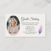 Carte De Visite Purple Mobile Notaire Public Lilac Photo (Devant)