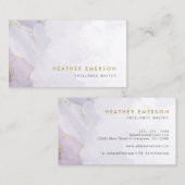 Carte De Visite Purple moderne (Devant / Derrière)