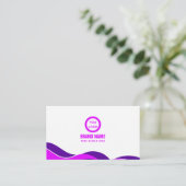 Carte De Visite Purple Moderne Élégant (Debout devant)