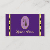 Carte De Visite Purple moderne et Lilac avec Monogram Professional (Devant)