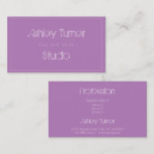 Carte De Visite Purple moderne pour la cosmétique et la beauté Mod (Devant / Derrière)
