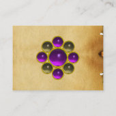 Carte De Visite PURPLE MON, AGATA GRIS, parchemin brun, violet, (Dos)