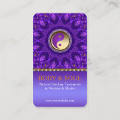 Carte De Visite Purple or rose énergie guérir Mandala (Dos)