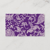 Carte De Visite Purple Paisley (Devant)