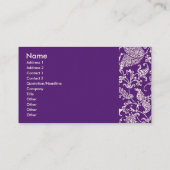 Carte De Visite Purple Paisley (Dos)