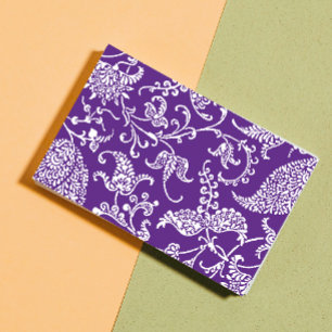 Carte De Visite Purple Paisley