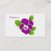 Carte De Visite Purple Pansy Flower Thunder_Cove (Dos)