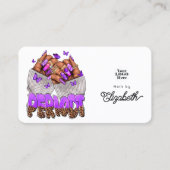 Carte De Visite Purple Periodé Black African American Nail Salon (Devant)