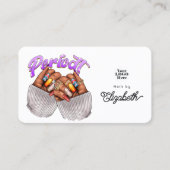 Carte De Visite Purple Periodé Black African American Nail Salon (Devant)