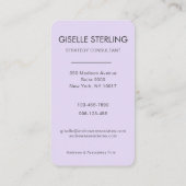 Carte De Visite Purple Photo Professional (Dos)