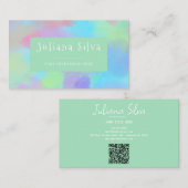 Carte De Visite Purple profond doux avec QR (Devant / Derrière)