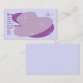 Carte De Visite Purple rétro atomique (Devant / Derrière)