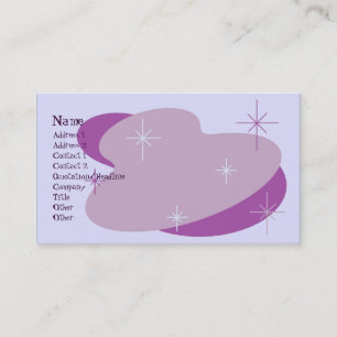 Carte De Visite Purple rétro atomique