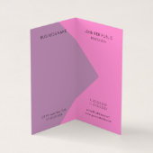 Carte De Visite Purple rose Élégant Modèle Monogramme moderne (Intérieur)