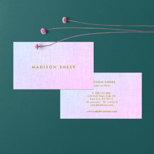 Carte De Visite Purple Rose Ombre Faux Linge Salon De Beauté