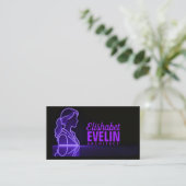 Carte De Visite Purple Silhouette: Professional Reflection (Debout devant)