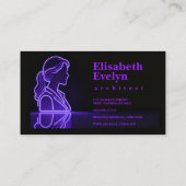 Carte De Visite Purple Silhouette: Professional Reflection (Dos)