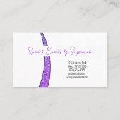 Carte De Visite Purple Sliver Faux Parties scintillant Photo QR Pr (Dos)