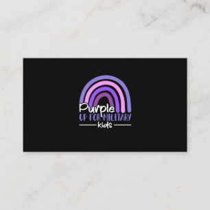 Carte De Visite Purple up pour enfants militaires Arc en ciel Enfa