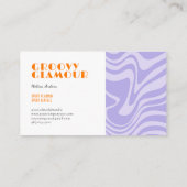 Carte De Visite Purple Waves Rétro Super (Dos)