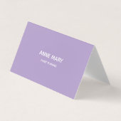 Carte De Visite Purple White Lavender Violet Professional QR Code  (Devant)