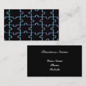 Carte De Visite Puzzle noir (Devant / Derrière)