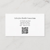 Carte De Visite Puzzle on Fork Tines QR Code Health Professional (Dos)