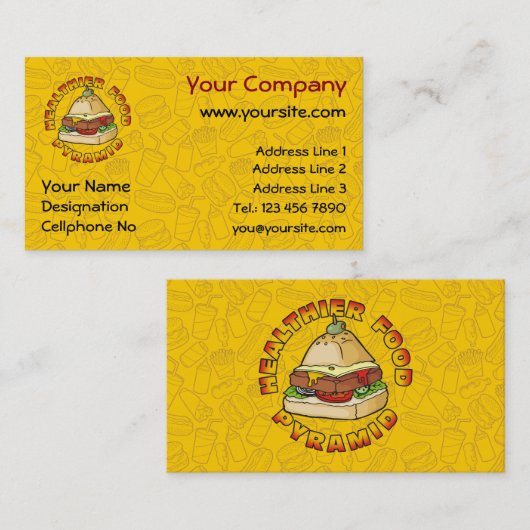 Carte De Visite Pyramide alimentaire plus saine (Devant / Derrière)